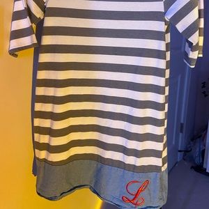 L monogrammed dress